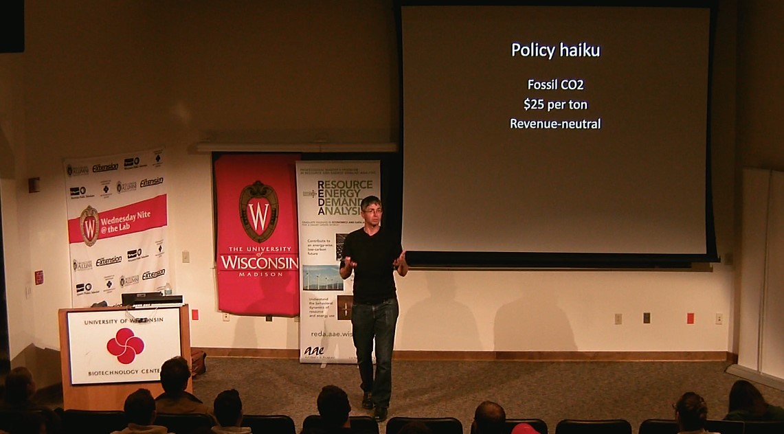 Talk on Carbon Pricing at UW–Madison (2017)
